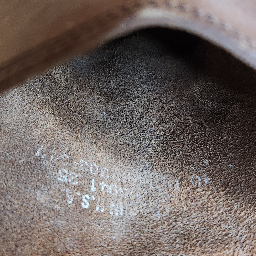 Men's Tan Leather Western Work Boots Sz 10 - Picture 9 of 12